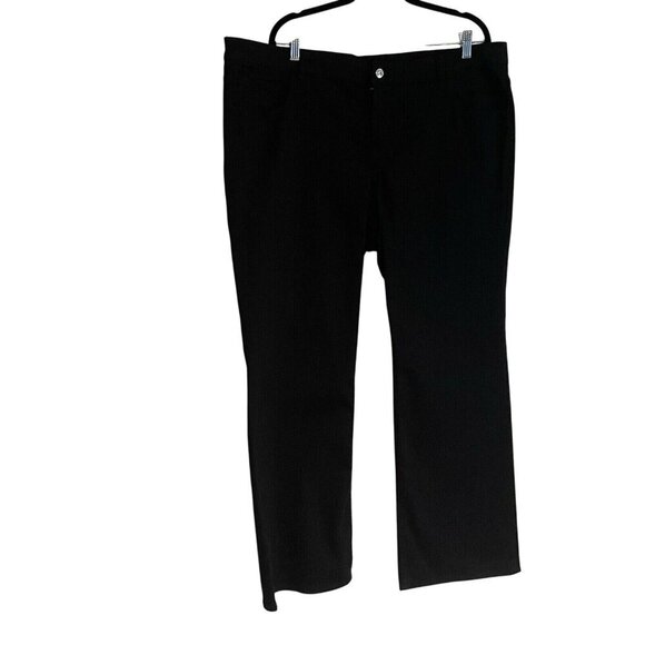 H & M Divided Women Sz XXL Black Denim 5-Pocket Wide Leg Jeans NWT - Picture 1 of 9